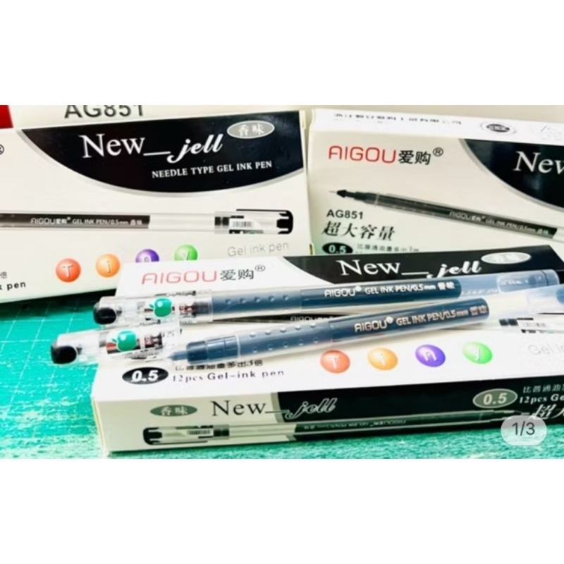 

pulpen apel new gel augio 1 pak isi 12