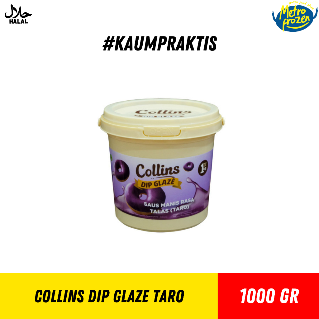 

Collins Dip Glaze TARO 1kg// collins taro// topping lumer rasa taro