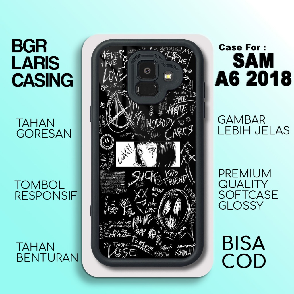 Casing Samsung A6 2018 Terbaru Black Hardcase Softcase Glossy Termurah Case Samsung A6 2018 Terlaris