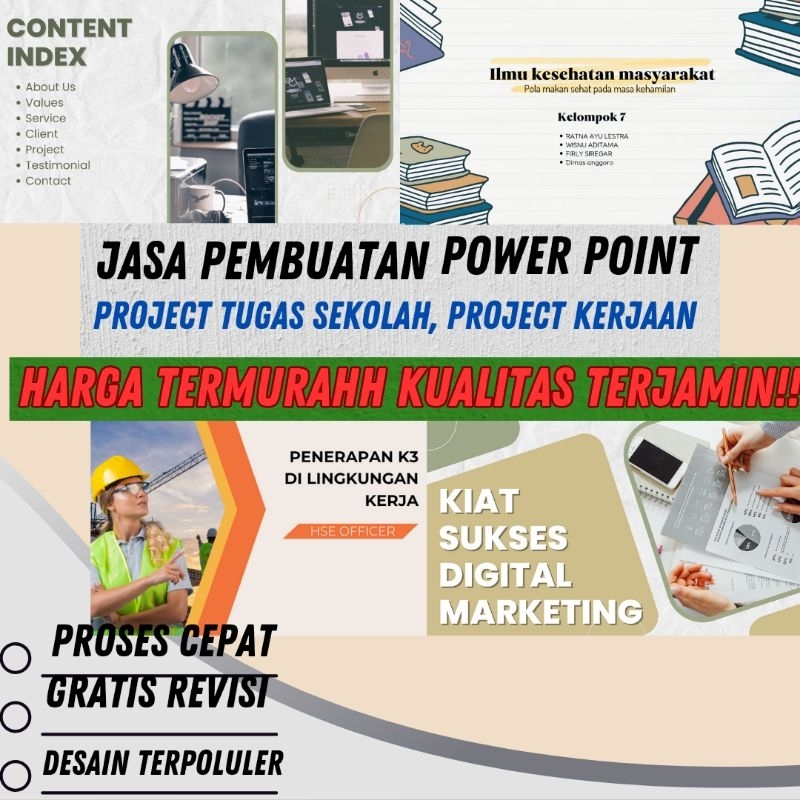 JASA PEMBUATAN PPT, CEPAT, AMAN, TERPERCAYA