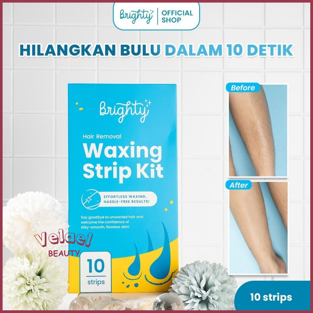 BRIGHTY Hair Removal Waxing Strip Kit Waxing Ketiak // Waxing Strip