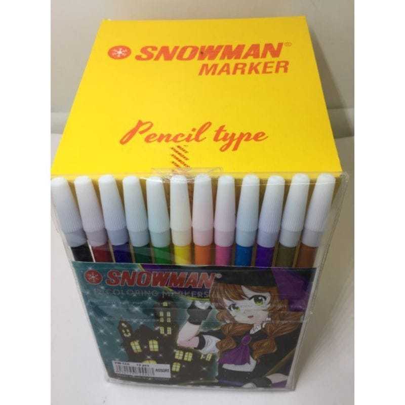 

Spidol Warna Snowman Marker 12 Color ( SET )