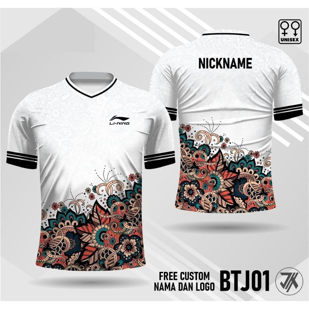 jersey badminton batik kaos badminton jersey olahraga free custom nama dan logo