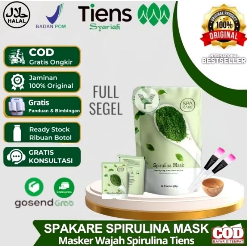Tiens Masker Spirulina | Masker Spirulina Tiens | Masker Spirulina Kapsul | Masker Spirulina Saset