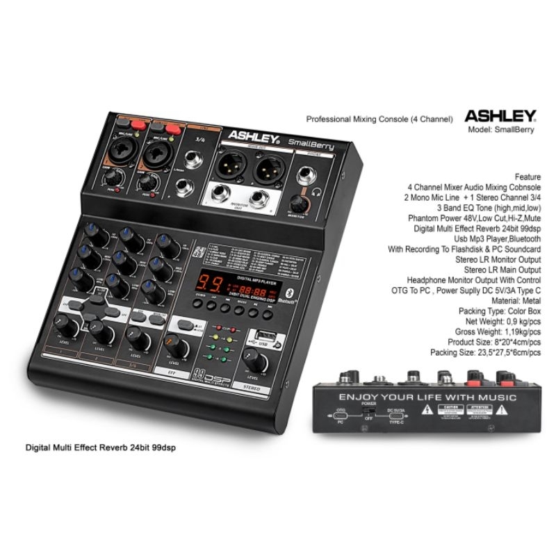 mixer audio 4 channel original ashley smartberry mixer 4 channel bluetooth mixer karaoke