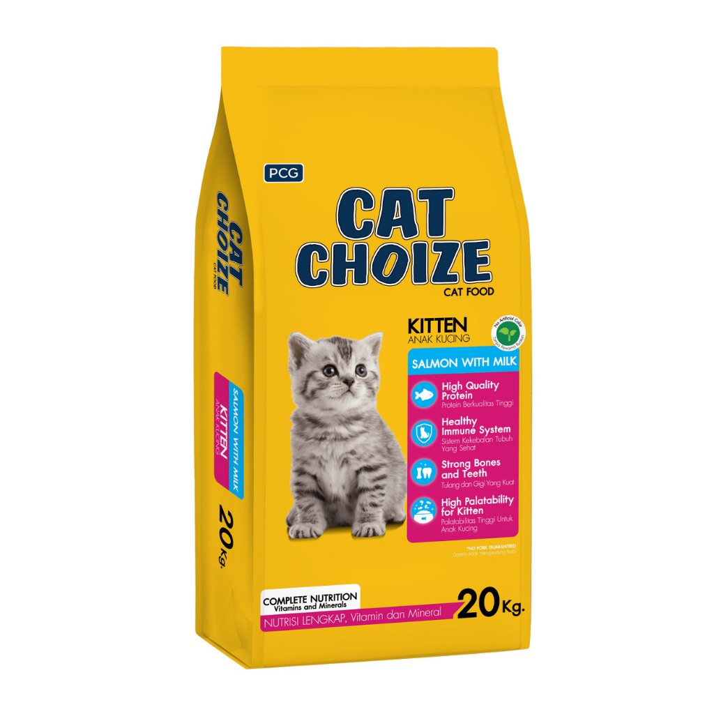 GRAB GOJEK cat choize kitten salmon & milk 20kg freshpack cat choize kitten salmon 20kg