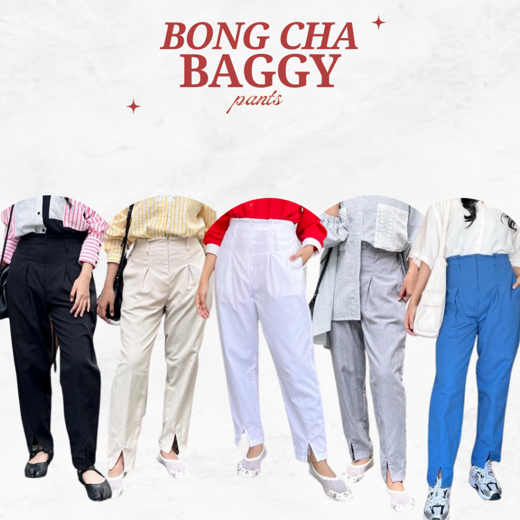 Kimi indonesia - Bong Cha Baggy Celana Casual Bahan Lembut