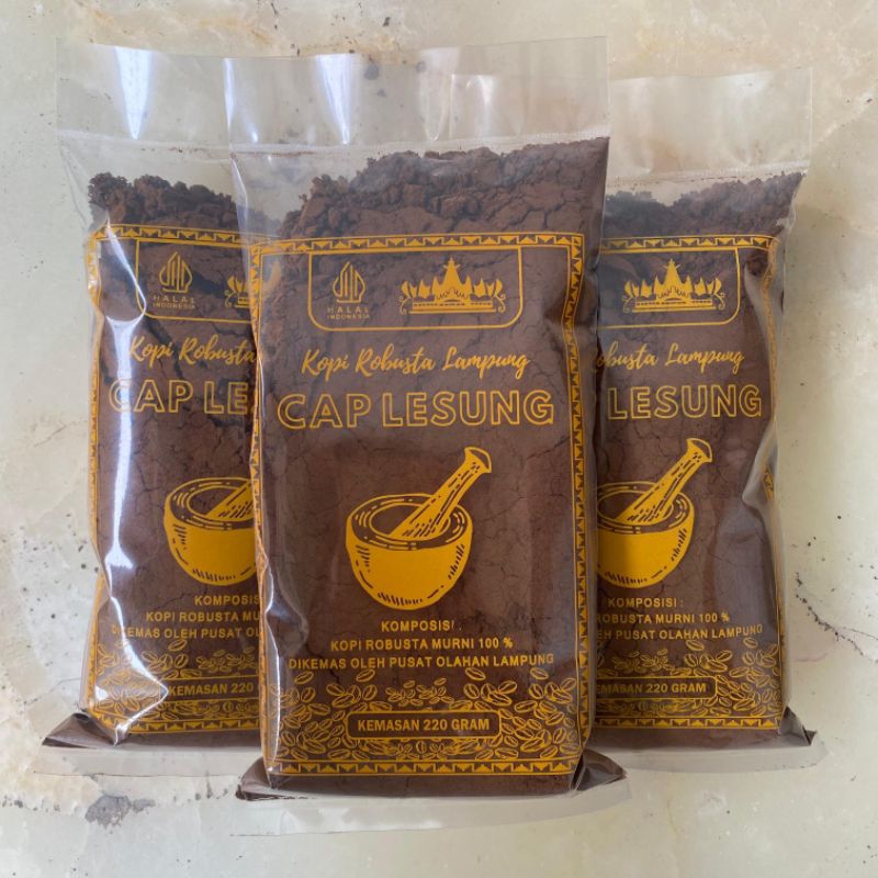 

Kopi Bubuk Robusta Lampung Cap Lesung Murni Tanpa Campuran