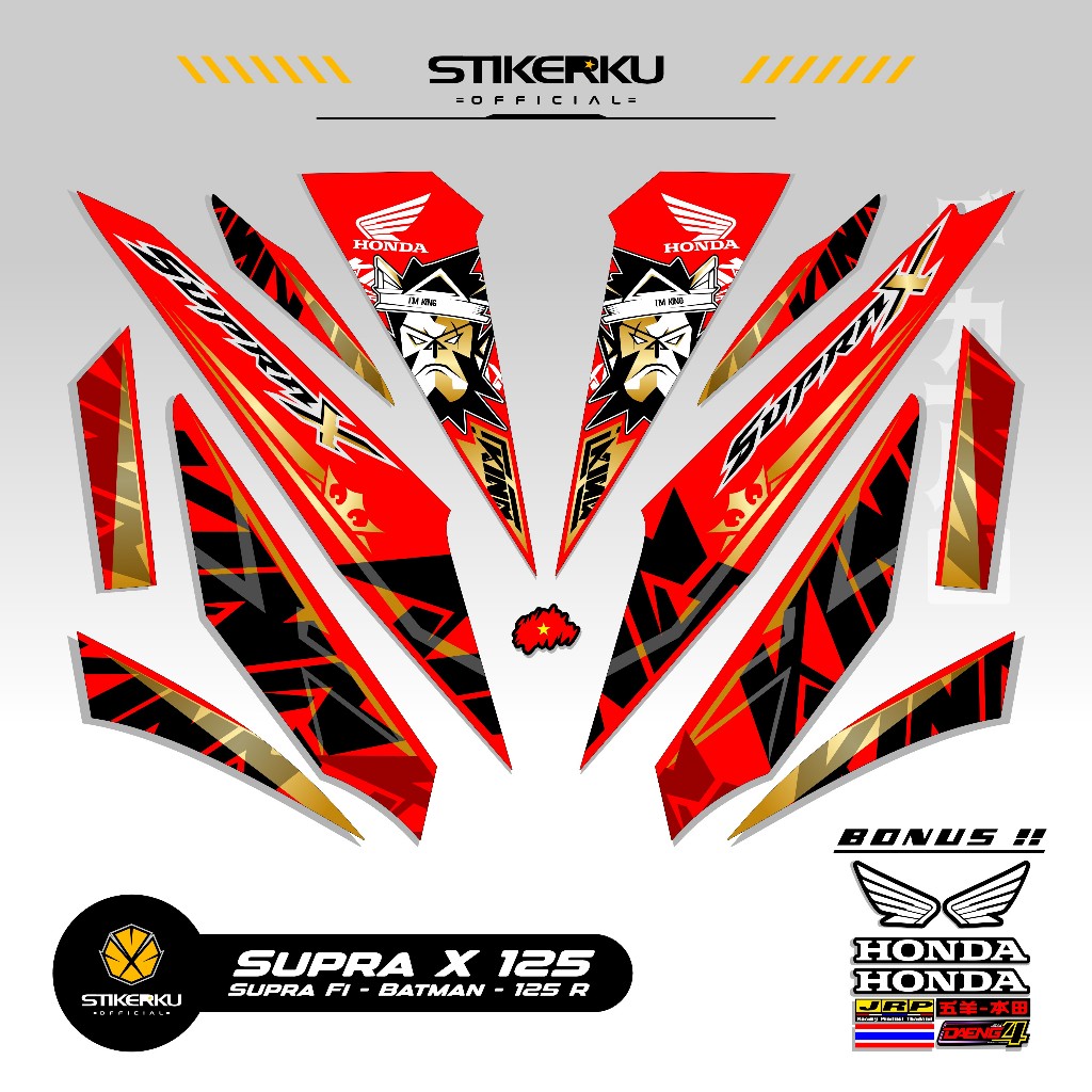 STRIPING SUPRA X 125 MOTIF X40 STIKER SUPRA BATMAN 125 2008 2013 STICKER WAVE 125 STIKERKU DECAL