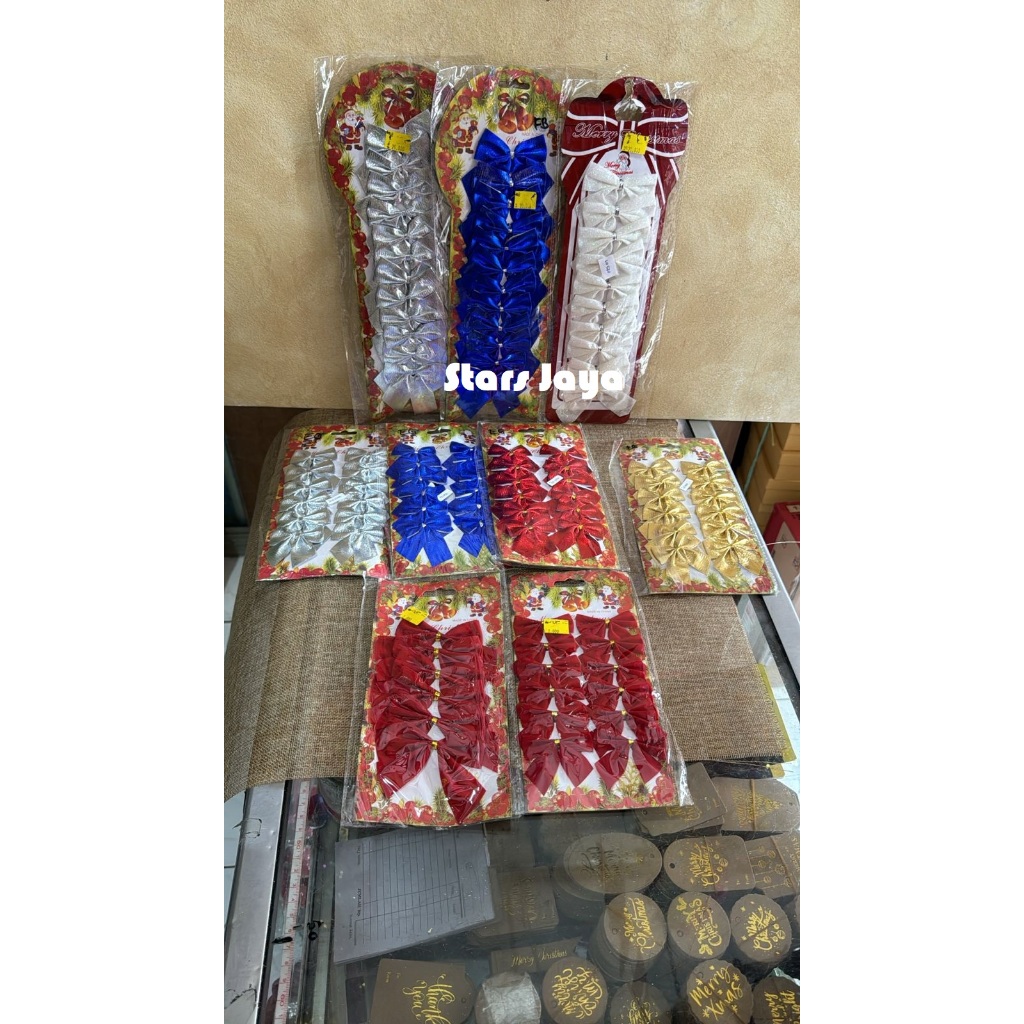 

Dekorasi Pita Natal, Ornamen Natal Pita, Pita Hias Natal