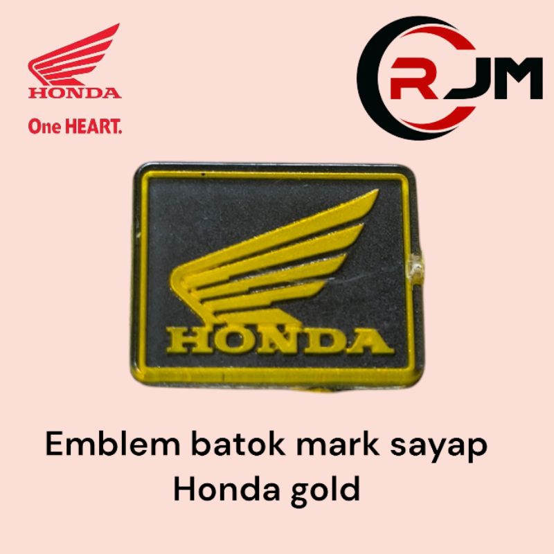 EMBLEM BATOK HONDA WING GOLD  EMBLEM WING BEAT VARIO SUPRA 125 EMBLEM SAYAP HONDA WING EMBLEM MARK S