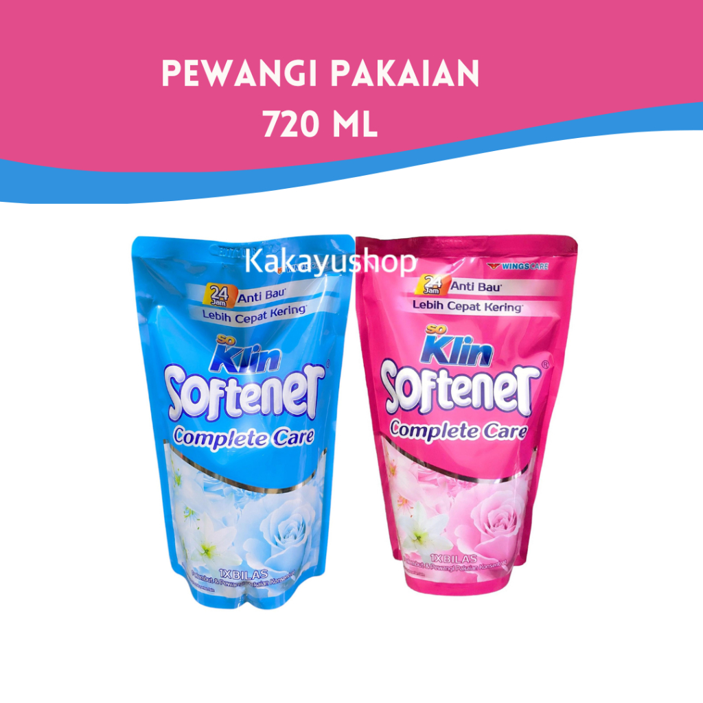 SO KLIN Softener Complete Care 1x Bilas 720 ml - Pelembut & Pewangi Pakaian