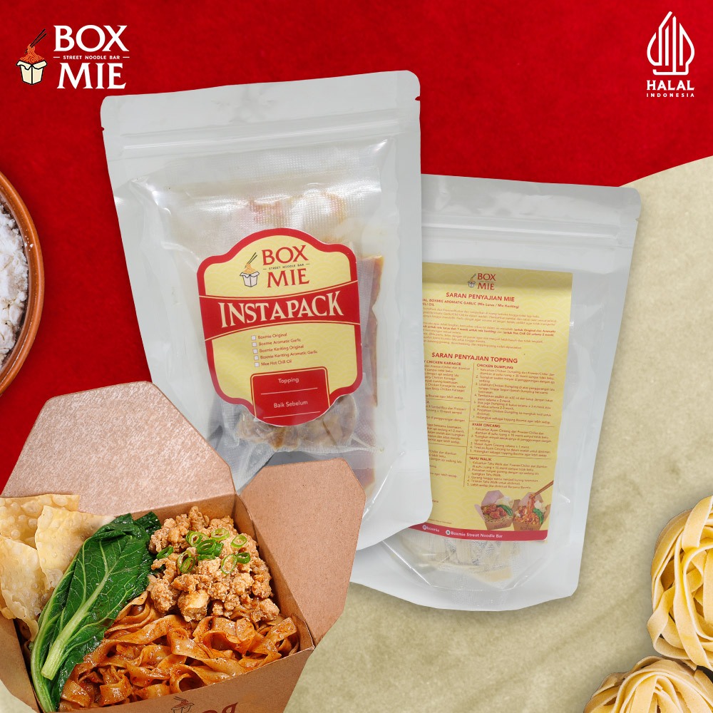 

BOXMIE InstaPack Bakmi Frozen - Chili Oil Ayam Cincang