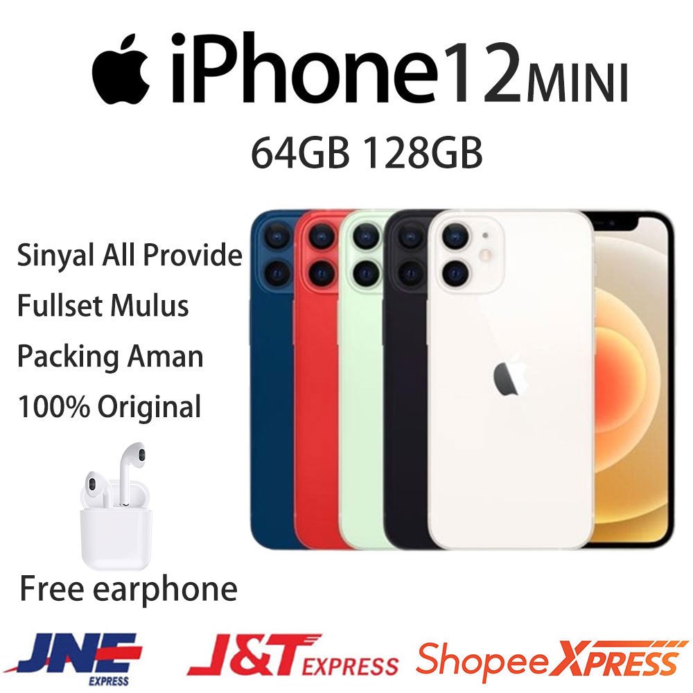 APPLE iPhone  12 Mini 64GB 128GB 256GB HP IP12 MINI ORIGINAL FULLSET GARANSI 1 BULAN