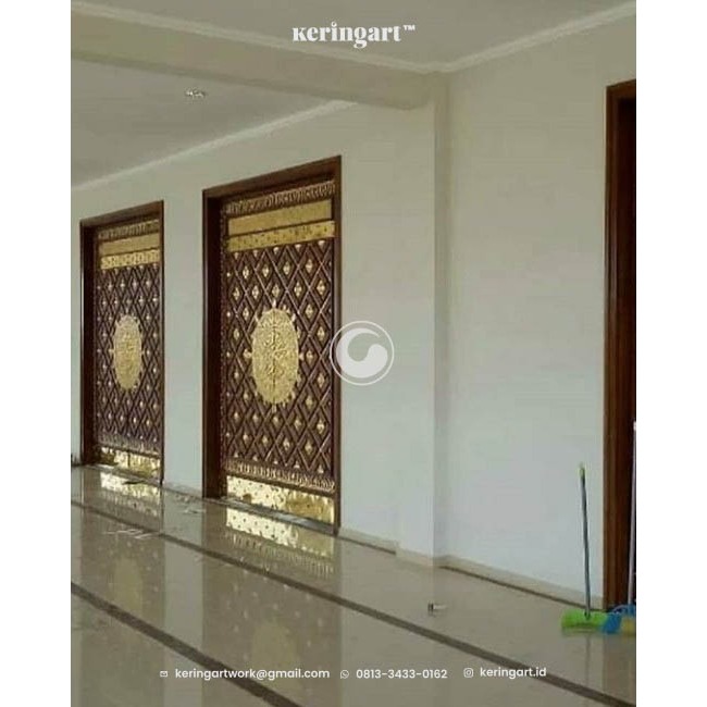 replika pintu kabah bahan tembaga dan kuningan custom
