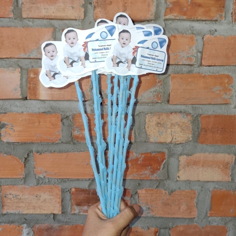 Bendera aqiqah bentuk karakter