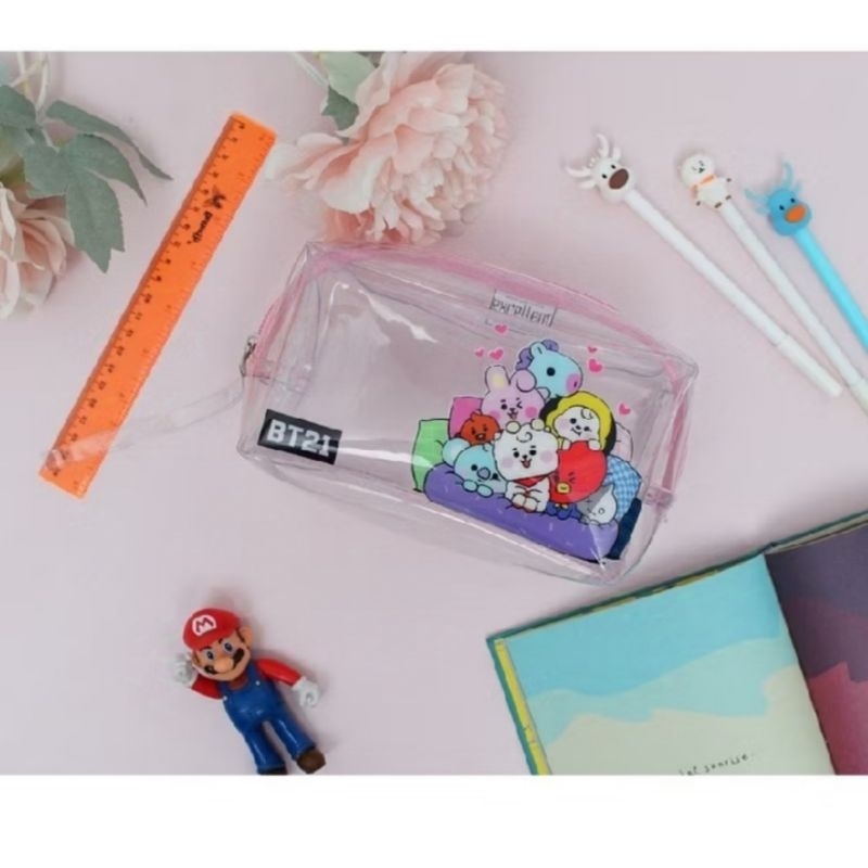 

Tepak pensil Mika BT21, tepak pensil bening