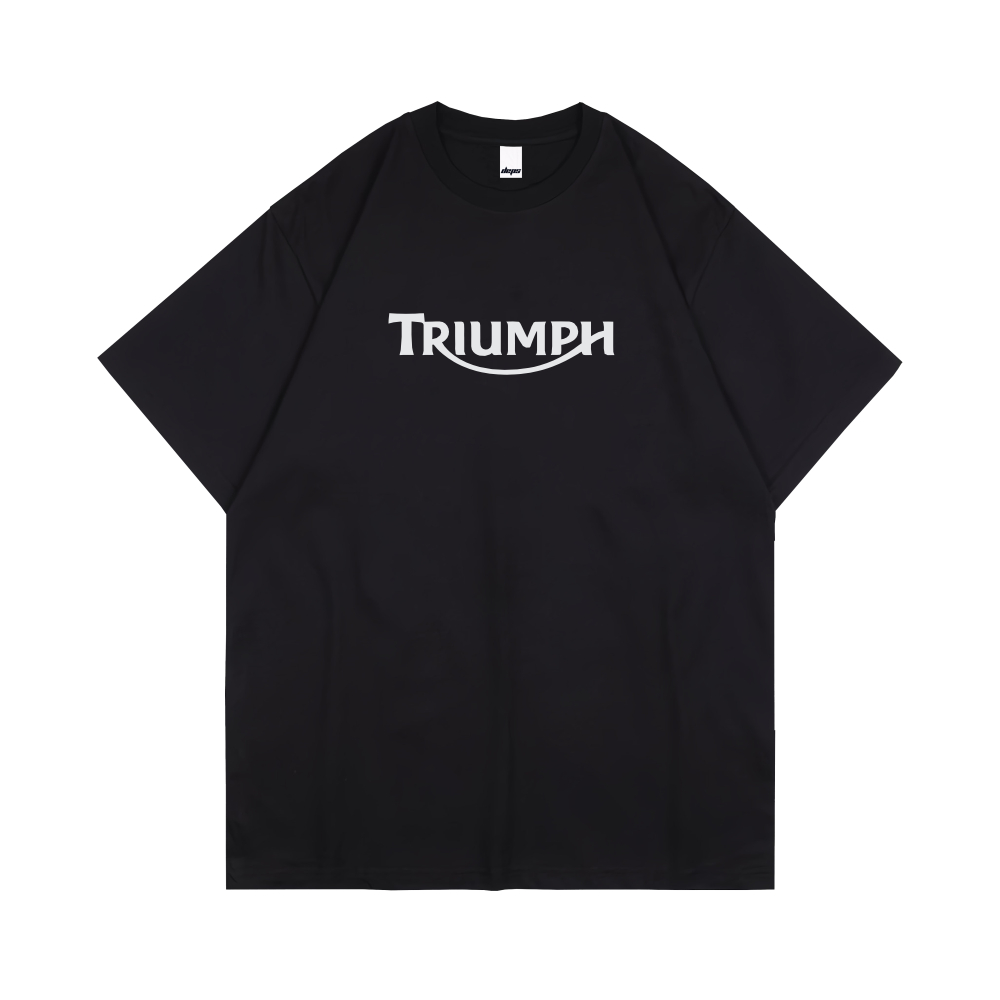 Deps Kaos motor Triumph Katun Combed Hitam - Triumph Kaos pria