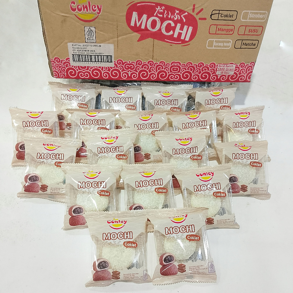 

Mochi Conley Coklat 1 Dus Isi 60pcs Mochi Coklat Manis Mochi Coklat Lumer Nagih