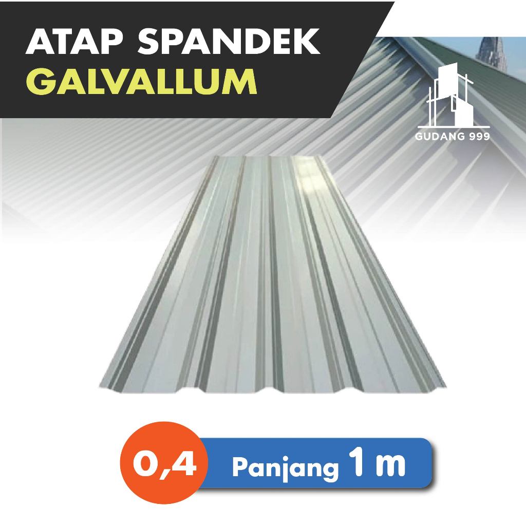 Atap Spandek 0,4 mm / Spandeck / Atap Galvallum / Atap Seng