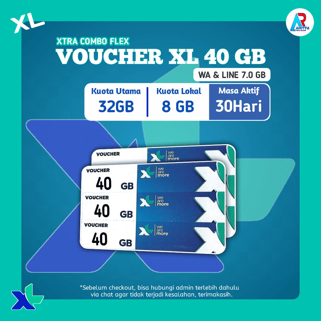 Voucher Kuota XL Xtra Combo Flex XL 40GB 30Hari