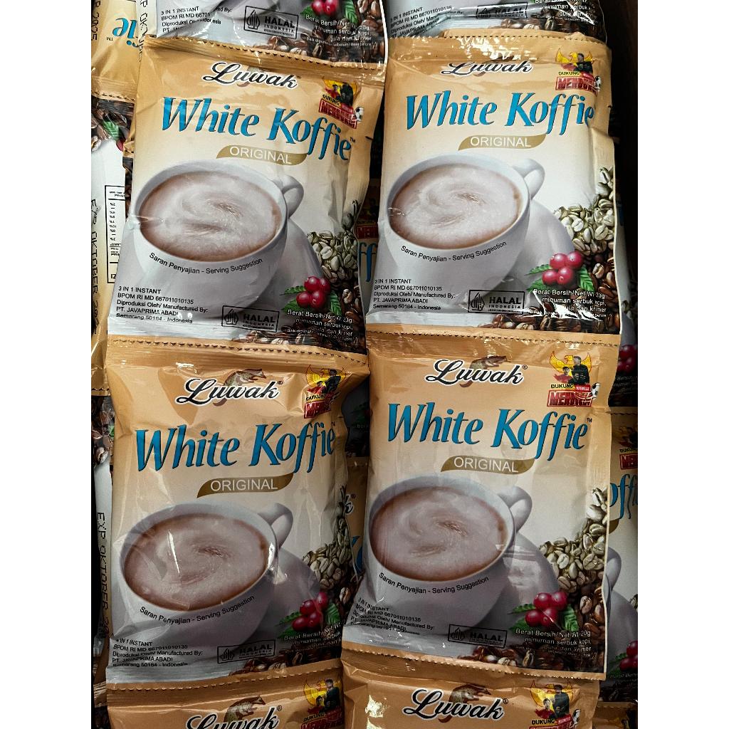 

WHITE COFFEE LUWAK ( 1 RENTENG ISI 10 SACHET x 20 GRAM )