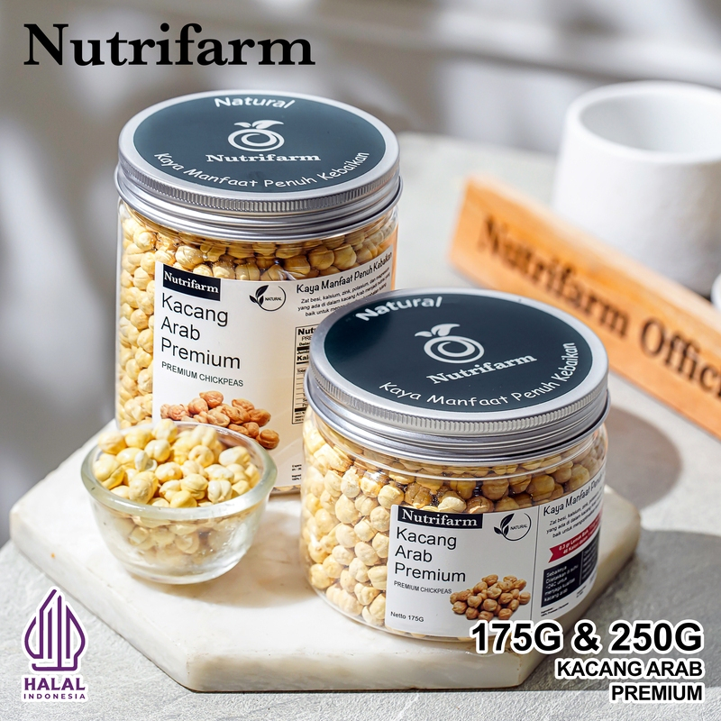 

NUTRIFARM KACANG ARAB 175 GR 250 GR 1KG ORIGINAL/KACANG ARAB PREMIUM CHICKPEAS/KACANG OLEH OLEH HAJI DAN UMROH/KACANG GURIH RENYAH