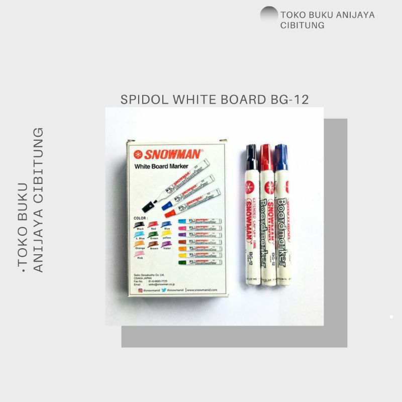 

SPIDOL WHITE BOARD BG-12 / SPIDOL BISA DIHAPUS BERKUALITAS