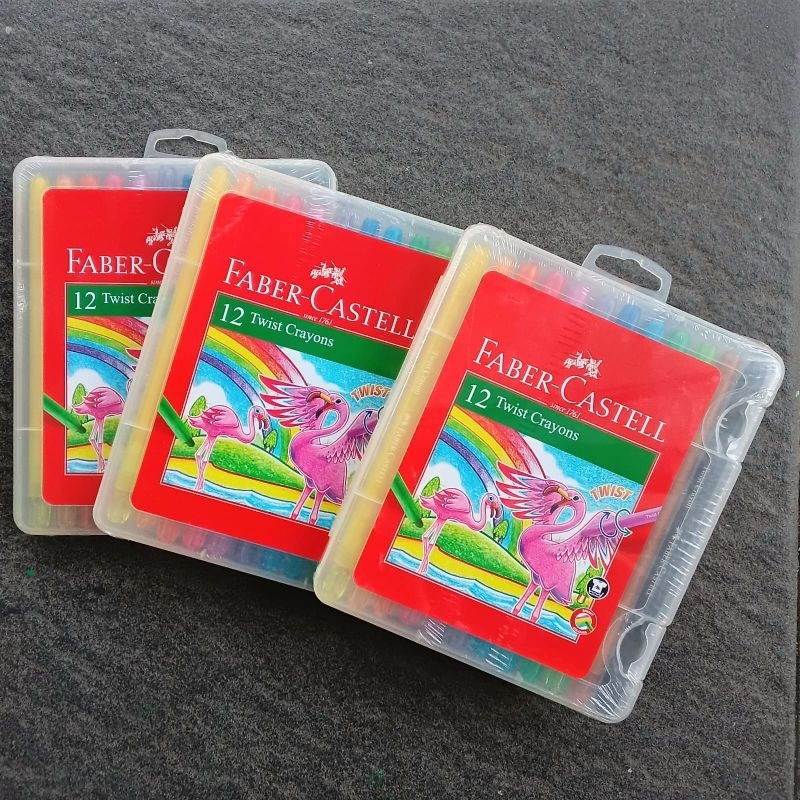

RB Crayon Putar Twist Crayon Faber Castell 12 Warna ( Set ) [ Original ]
