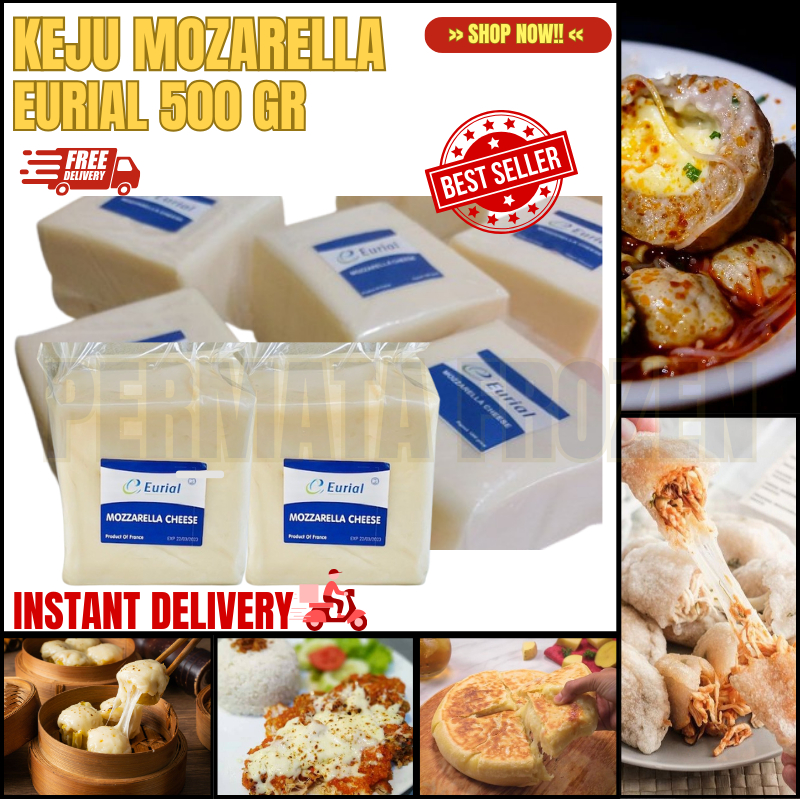 

Keju Mozarella EURIAL 500 gram Frozen Food