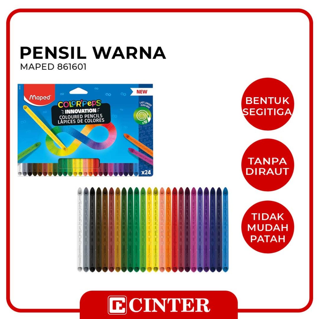 

MAPED - KRAYON / PEWARNA / COLOR PEPS INFINITY ISI 24 WARNA 861601