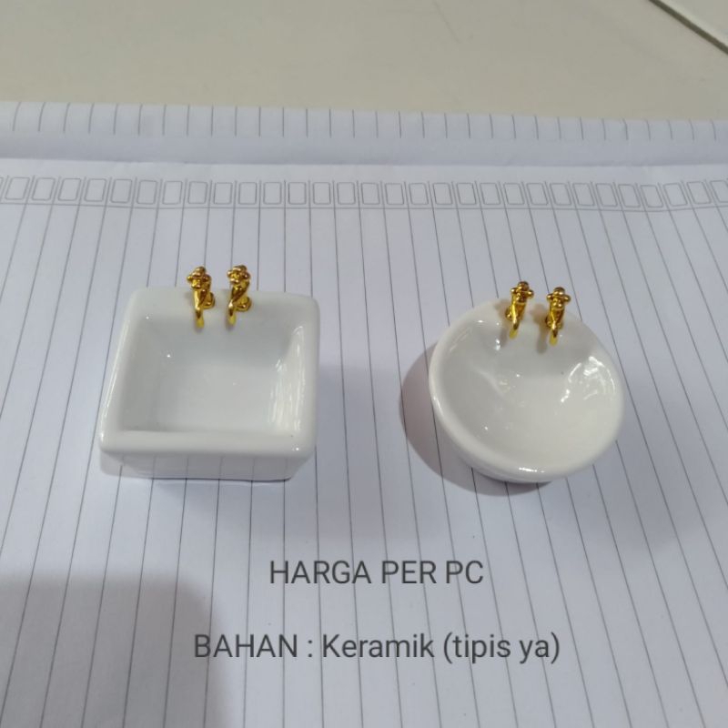 Miniatur Wastafel Mini Bahan Keramik Harga Per PCS