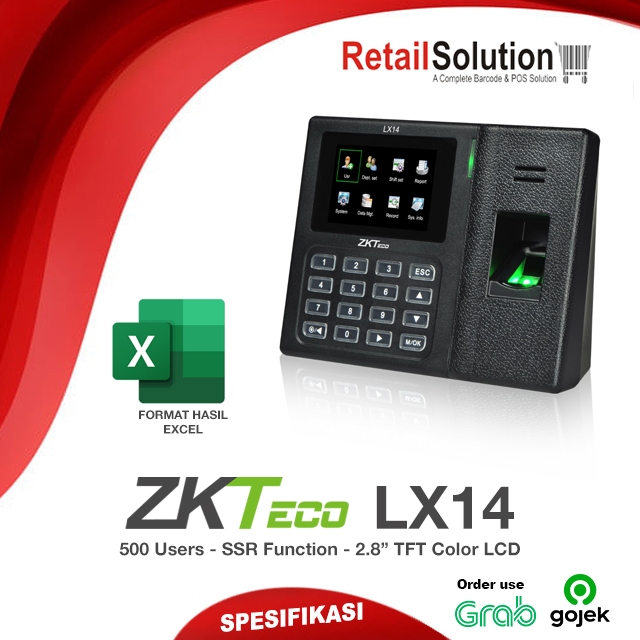 Mesin Absensi Sidik Jari SSR USB - ZKTECO LX14 / LX-14 Fingerprint