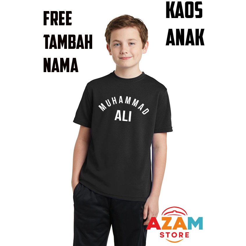 kaos baju anak laki laki perempuan Muhammad Ali