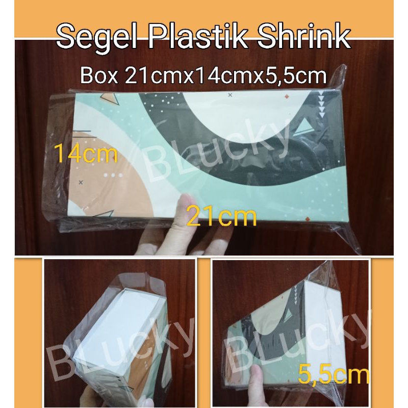 

50pcs Segel Plastik Shrink Lebar 20cmx27cm Utk Box 21cmx14cmx5,5cm