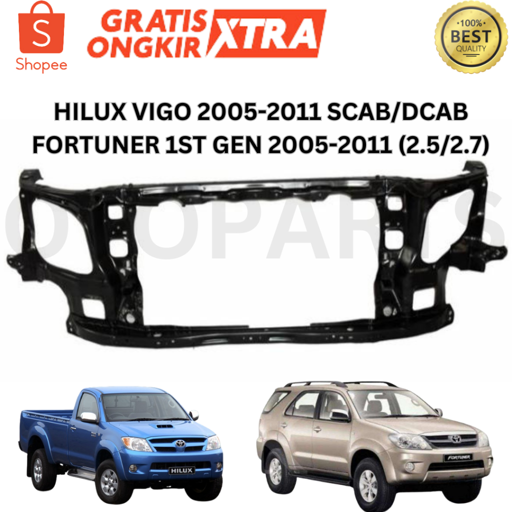 PANEL LAMPU RADIATOR BULLHEAD HILUX VIGO SC DC FORTUNER 2005 2006 2007 2008 2009 2010 2011