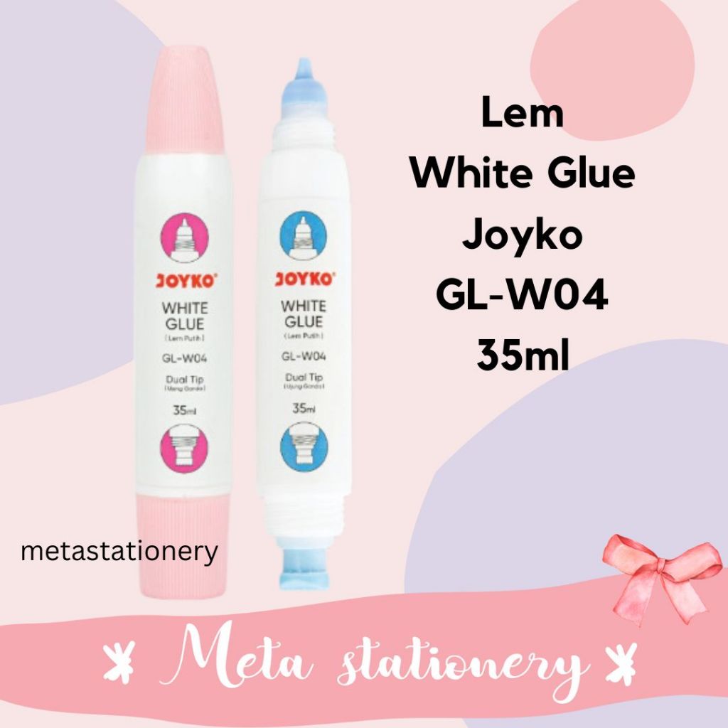 

White Glue / Lem Putih / Lem Cair Dual Tip 35ml Joyko GL-W04