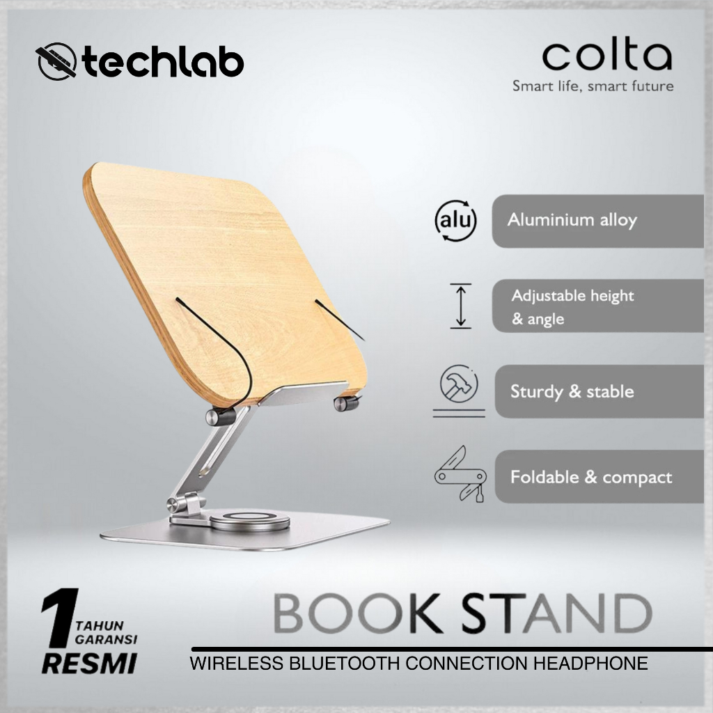 

Colta 360 Book Stand Dudukan Penjepit Sandaran Penyangga Tatakan Buku