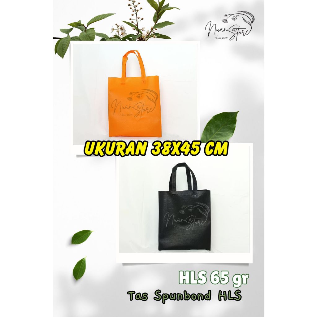 

TAS SPUNBOND HANDLE LIPAT SAMPING (HLS) 38X45X10 CM 65GR POLOS UNTUK TAS SOUVENIR, SYUKURAN, MENGENANG, PROMOSI, BANSOS,DLL