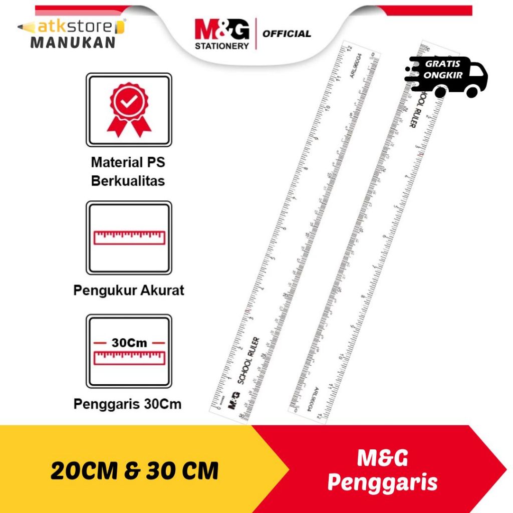 

PENGGARIS M&G | 20 CM & 30 CM