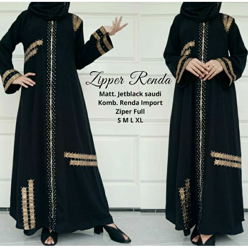 Abaya renda  abaya hitam gamis premium