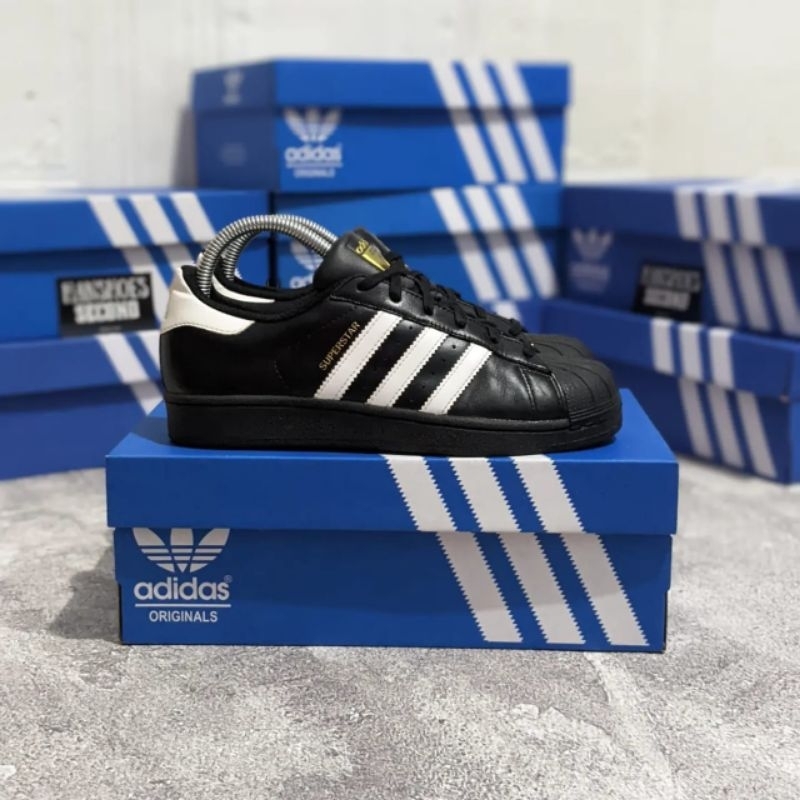 Adidas superstar black foundation second ori