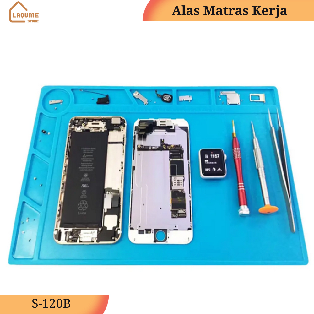 Alas Meja Kerja Service Silicone Pad Matras Solder Tahan Panas Heat Insulation Working Mat