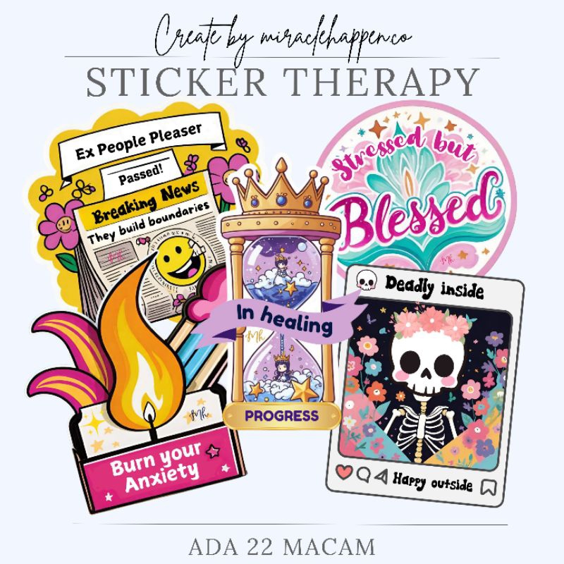 

stiker lucu terapi mental health (buy 30k get bonus)