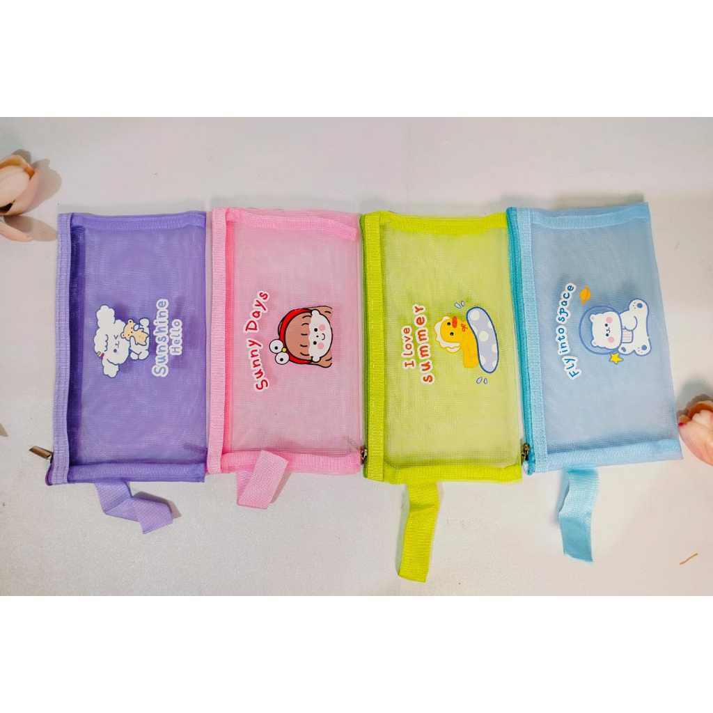 

Kotak Pensil Transparant Portabel Tempat Pensil Jaring Resleting Stationery A4 A6/ Tas Kosmetik Tas Penyimpanan-3618