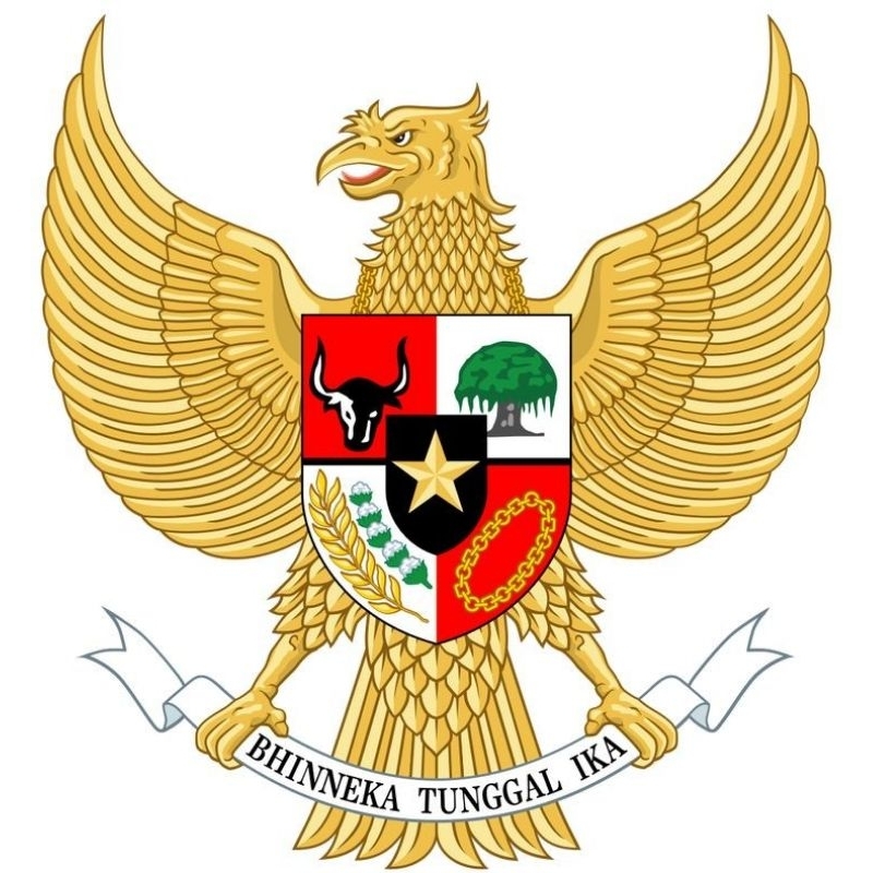 

stiker gambar lambang Garuda size 7x7 cm print cut