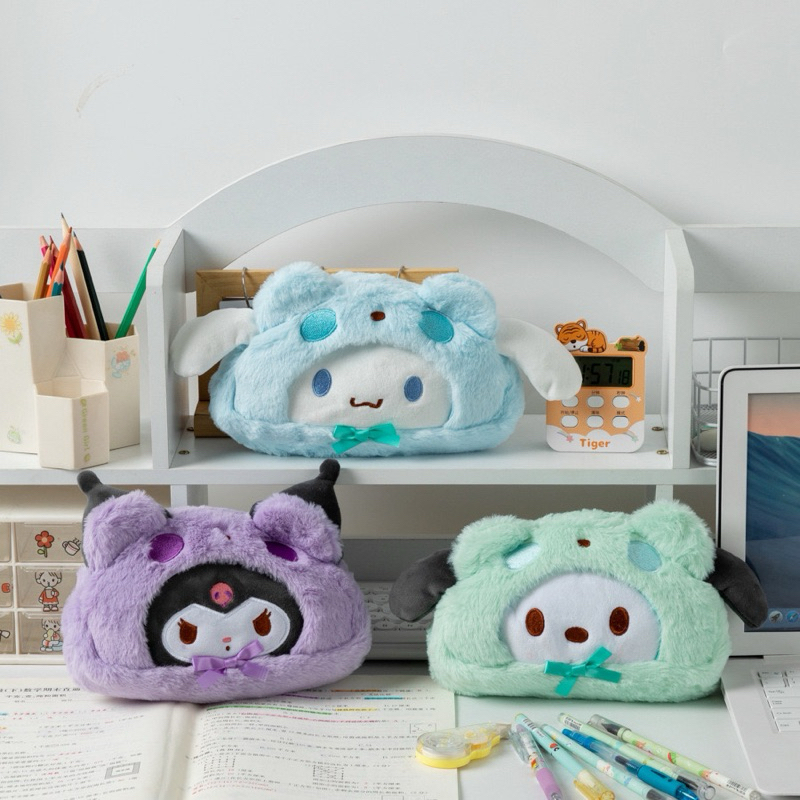 

Tempat Pensil Bulu Sanrio Hoodie Pouch Resleting Bulu Kuromi Melody Cinnamoroll Pochacco SF6