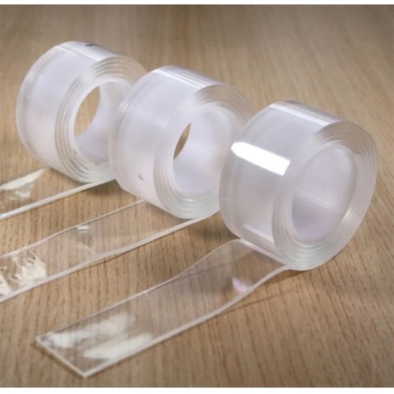 

Nano tape / double tape transparan 1 inch x 1 meter, 3 meter, 5 meter (pcs)