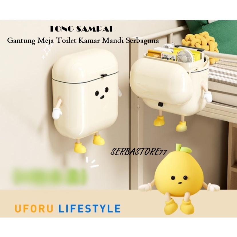 Tempat Sampah Aesthetic Gantung Tempel Kapasitas Besar 12L / Tempat Sampah Dapur Kamar Mandi