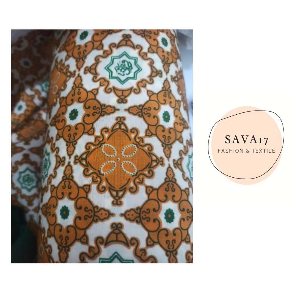 Kain Batik Qiroati Coklat Premium Meteran Untuk Baju Seragam Sekolah